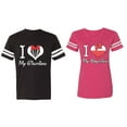 thumbnail image 1 of I Love My BF GF Matching Couple Cotton Jerseys (Men Black / Women Pink) (Men S / Women S), 1 of 3