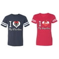 thumbnail image 1 of I Love My BF GF Matching Couple Cotton Jerseys (Men Navy / Women Red) (Men L / Women L), 1 of 3