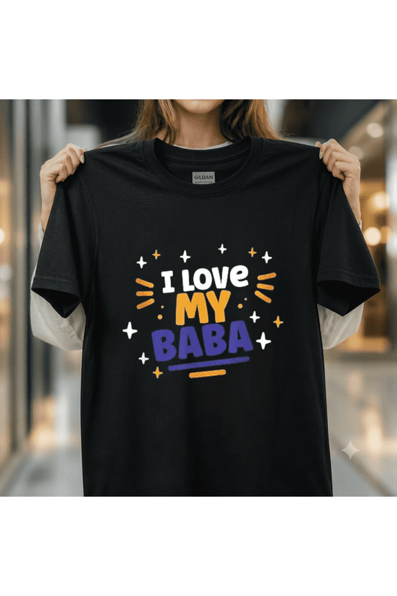 I Love My Baba Arabic Turkish Dad Father Papi Family Heritage Unisex T-Shirt, up to size 5XL