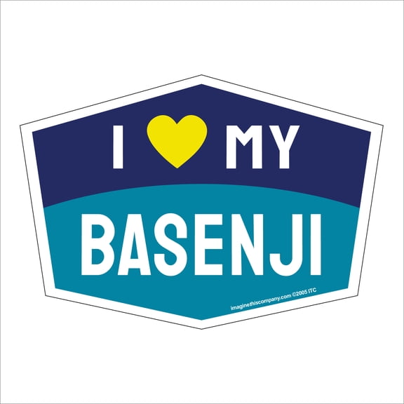 I Love My Basenji Hexagon Shaped Magnet