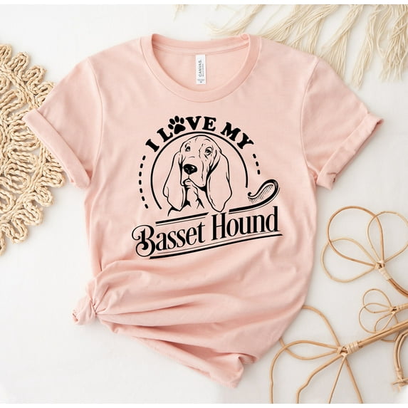 I Love My Basset Hound T-shirt Animal Shirt Australian Tee Top Pet Owner Gift Dog Lover Mom T For Paw