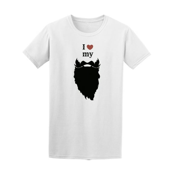 I Love My Beard Silhouette T-Shirt Men -Image by Shutterstock, Male Medium