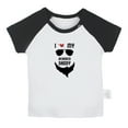 thumbnail image 1 of I Love My Bearded Daddy Funny T shirt For Baby, Newborn Babies T-shirts, Infant Tops, 0-24M Kids Graphic Tees Clothing (Short Black Raglan T-shirt, 12-18 Months), 1 of 4