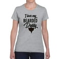 thumbnail image 1 of I Love My Bearded Daddy Shaped T-Shirt Women -Image by Shutterstock, Female x-Large, 1 of 4