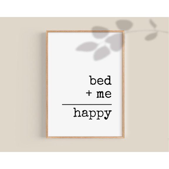 I Love My Bed Bedroom Wall Art, Unframed Paper Print Size 8x12