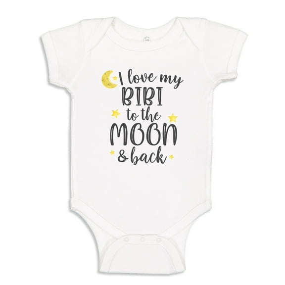 I Love My Bibi To The Moon And Back Baby Bodysuit One Piece 12 mo White