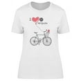 thumbnail image 1 of I Love My Bicycle Design T-Shirt Women -Image by Shutterstock, Female Small, 1 of 2