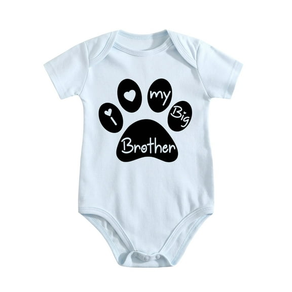 I Love My Big Brother - Baby Clothes - Funny Newborn Bodysuit Outfits for Boys And Girls Baby Blue-style-1 0-3M