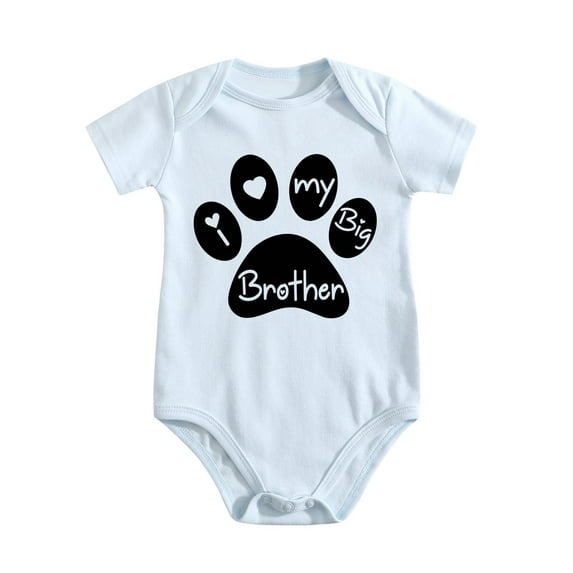 I Love My Big Brother - Baby Clothes - Funny Newborn Bodysuit Outfits for Boys And Girls Baby Blue-style-1 3-6M