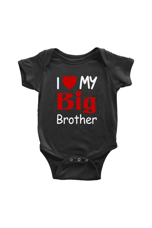 I Love My Big Brother Cute Baby Girl Boys Romper Print Jumpsuit