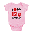 thumbnail image 1 of I Love My Big Brother Cute Baby Girl Boys Romper Print Jumpsuit, 1 of 5