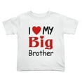 thumbnail image 1 of I Love My Big Brother Cute Toddler T Shirts for Boys Girls (White, Youth L), 1 of 5