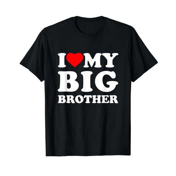 I Love My Big Brother Heart T-Shirt