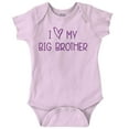thumbnail image 1 of I Love My Big Brother Younger Sibling Romper Boys or Girls Infant Baby Brisco Brands 18M, 1 of 6