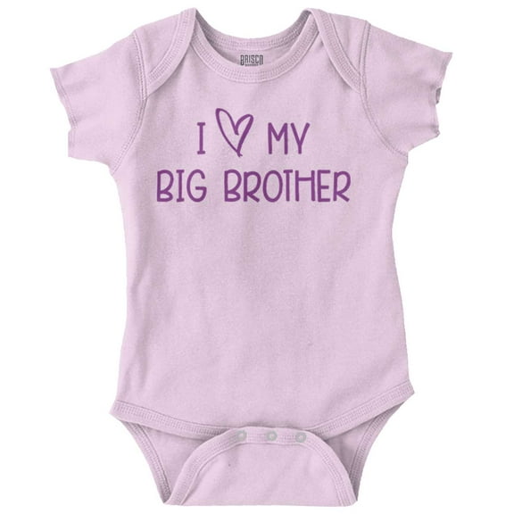 I Love My Big Brother Younger Sibling Romper Boys or Girls Infant Baby Brisco Brands 6M