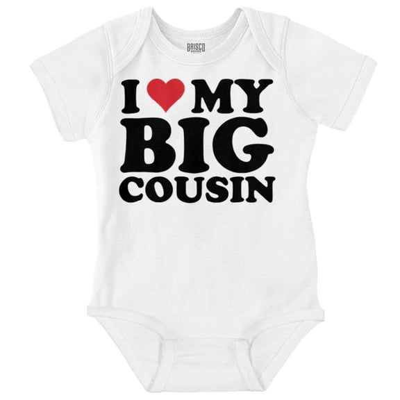 I Love My Big Cousin Cute Family Romper Boys or Girls Infant Baby Brisco Brands NB