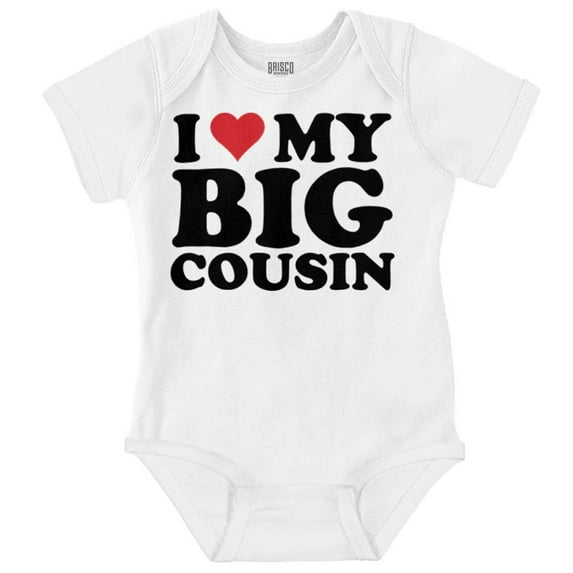 I Love My Big Cousin Cute Family Romper Boys or Girls Infant Baby Brisco Brands NB
