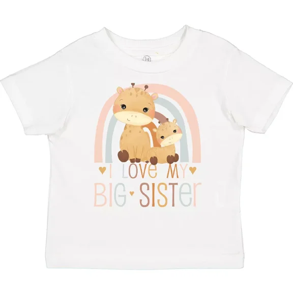 I Love My Big Sister Toddler T-Shirt Book Kids Infant Gag Little Boys Baby Clothing, Cute Baby Shirt, TODDLER SHORT SLEEVE TEE BELLA CANVAS 3001T