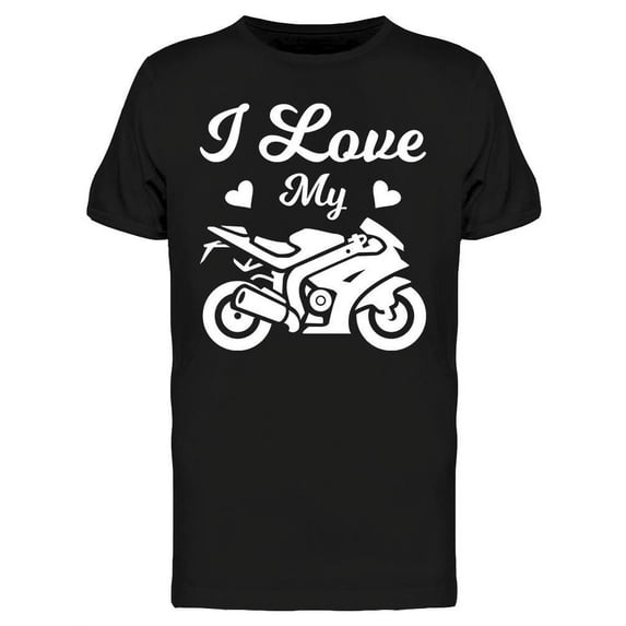 I Love My Bike Design T-Shirt Men -Image by Shutterstock, Male Small
