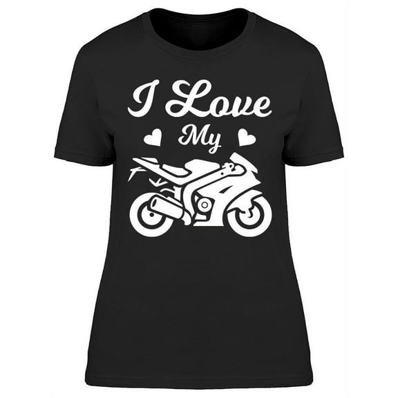 I Love My Bike Graphic T-Shirt Women -Image by Shutterstock, Female Medium