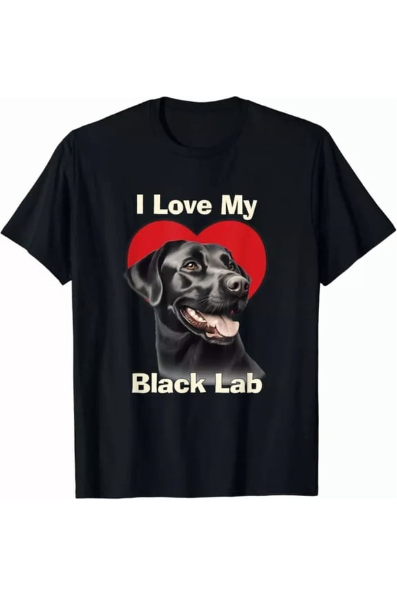 I Love My Black Lab Black Labrador Retriever Puppy Dog Gift T-Shirt, Unisex T-Shirt