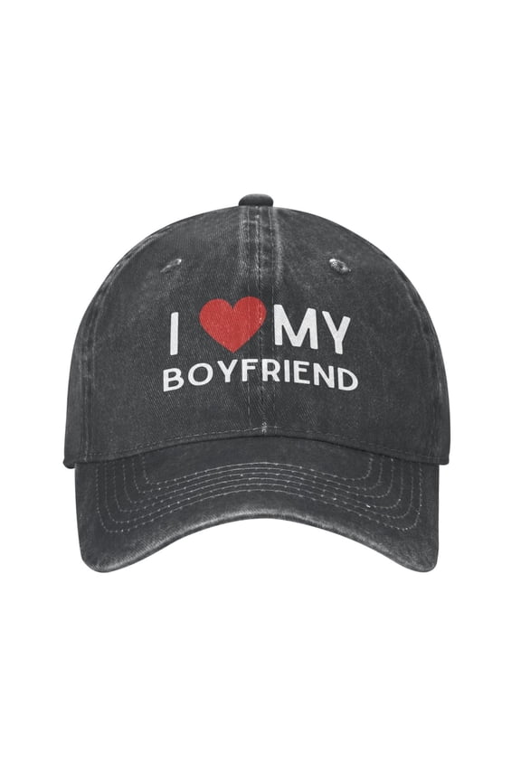 I Love My Boyfriend Baseball Cap Adjustable Classic Cotton Trucker Hat for Men Women