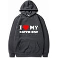 thumbnail image 1 of I Love My Boyfriend Hoodie I Heart My Boyfriend Hoodie Valentine's Gift For Girlfriend, 1 of 3
