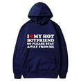 thumbnail image 1 of I Love My Boyfriend Hoodies for Women Trendy Long Sleeve Valentines Pullover Sweatshirt Casual Sweater Shirts, 1 of 2