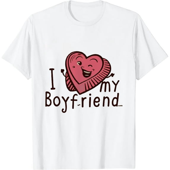 I Love My Boyfriend - I Heart My Boyfriend Groovy Couples T-Shirt
