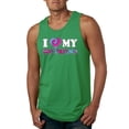 thumbnail image 1 of I Love My Boyfriend Tie Dye Pop Culture Mens Graphic Tank Top, Kelly, 2XL, 1 of 3