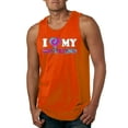 thumbnail image 1 of I Love My Boyfriend Tie Dye Pop Culture Mens Graphic Tank Top, Orange, Medium, 1 of 3