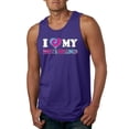 thumbnail image 1 of I Love My Boyfriend Tie Dye Pop Culture Mens Graphic Tank Top, Purple, 2XL, 1 of 3