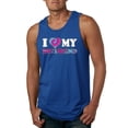 thumbnail image 1 of I Love My Boyfriend Tie Dye Pop Culture Mens Graphic Tank Top, Royal, Small, 1 of 3