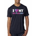 thumbnail image 1 of I Love My Boyfriend Tie Dye Pop Culture Mens Premium Tri Blend T-Shirt, Vintage Navy, X-Large, 1 of 3