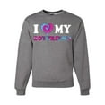 thumbnail image 1 of I Love My Boyfriend Tie Dye Pop Culture Unisex Crewneck Graphic Sweatshirt, Heather Grey, Medium, 1 of 3