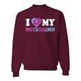 thumbnail image 1 of I Love My Boyfriend Tie Dye Pop Culture Unisex Crewneck Graphic Sweatshirt, Maroon, Medium, 1 of 3
