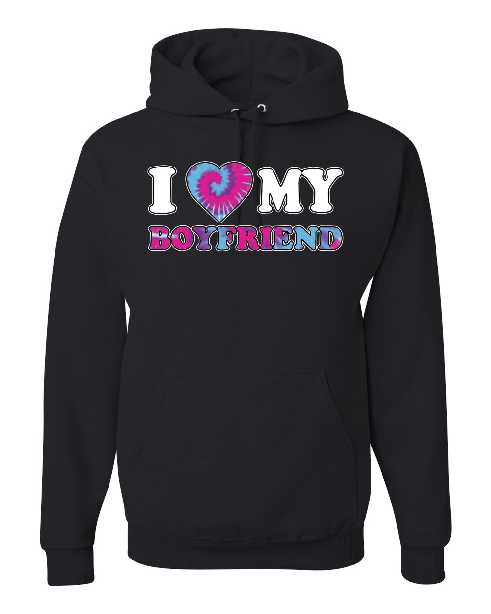 I Love My Boyfriend Tie Dye Pop Culture Unisex Graphic Hoodie Sweatshirt,  Purple, Small - Walmart.com
