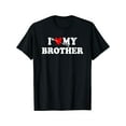 thumbnail image 1 of I Love My BrotherHeart Graphic Cotton T-Shirt - Soft, Breathable Crew Neck Tee for Men, Casual Father's Day Gift S-3XL, 1 of 6