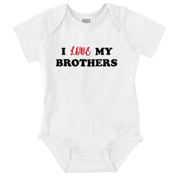 I Love My Brothers Cute Siblings Romper Boys or Girls Infant Baby Brisco Brands 12M