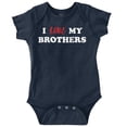 thumbnail image 1 of I Love My Brothers Cute Siblings Romper Boys or Girls Infant Baby Brisco Brands 12M, 1 of 6