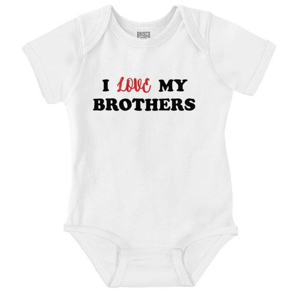 I Love My Brothers Cute Siblings Romper Boys or Girls Infant Baby Brisco Brands 6M