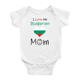thumbnail image 1 of I Love My Bulgarian Mom Cute Baby Bodysuit (White, 3-6 Months), 1 of 5