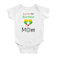 thumbnail image 1 of I Love My Burmese Mom Cute Baby Clothes For Boy Girl (White, 3-6 Months), 1 of 5