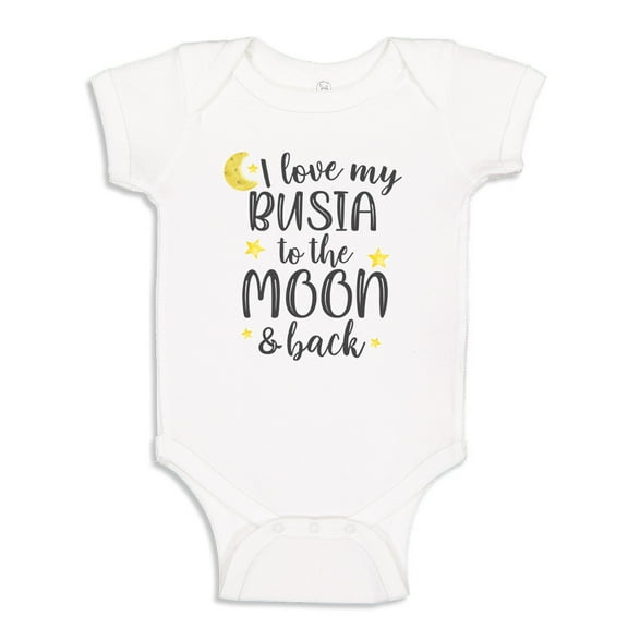 I Love My Busia To The Moon And Back Baby Bodysuit One Piece 24 mo White