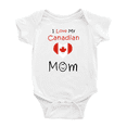 thumbnail image 1 of I Love My Canadian Mom Baby Romper Bodysuit (White, 0-3 Months), 1 of 5