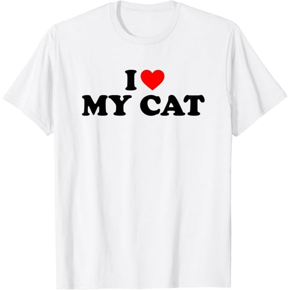I Love My Cat Shirt I Heart My Cat T-Shirt