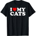 thumbnail image 1 of I Love My Cats T Shirt with Heart T-Shirt, 1 of 3