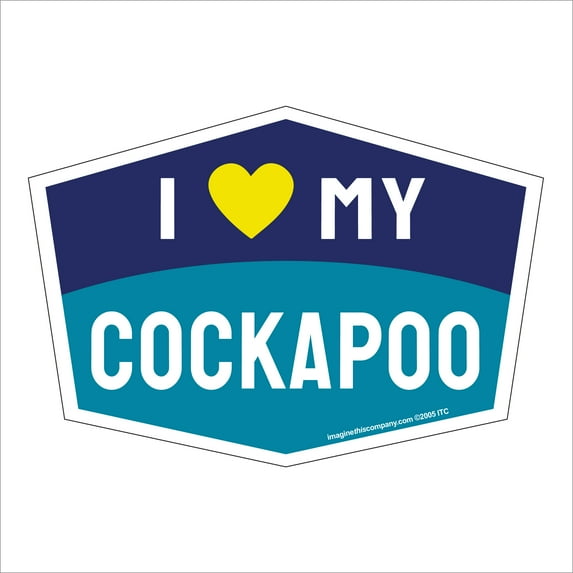 I Love My Cockapoo Hexagon Shaped Magnet
