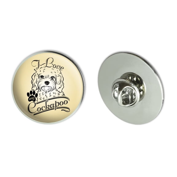 I Love My Cockapoo Metal 1.1" Tie Tack Hat Lapel Pin Pinback