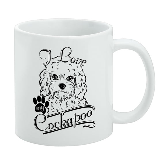 I Love My Cockapoo White Mug